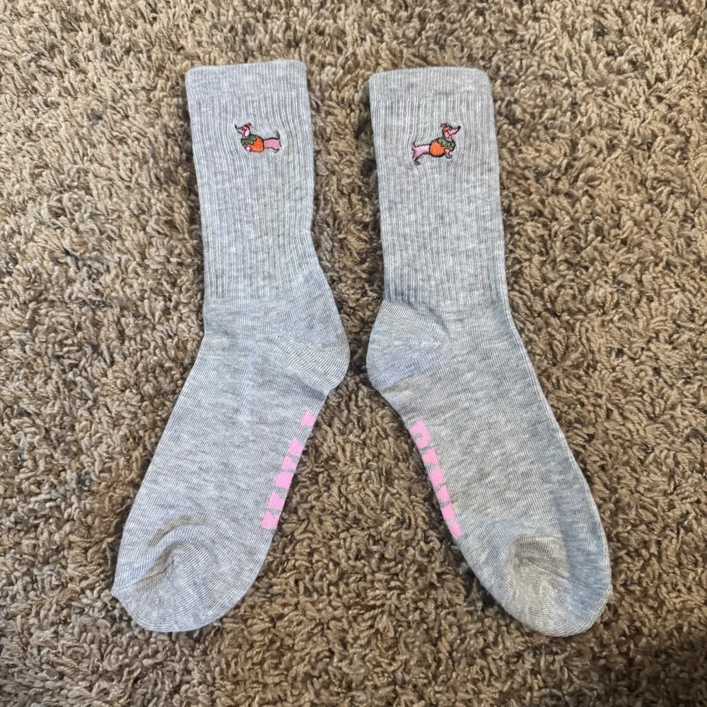 PINK Victoria's Secret Gray Hosiery Socks